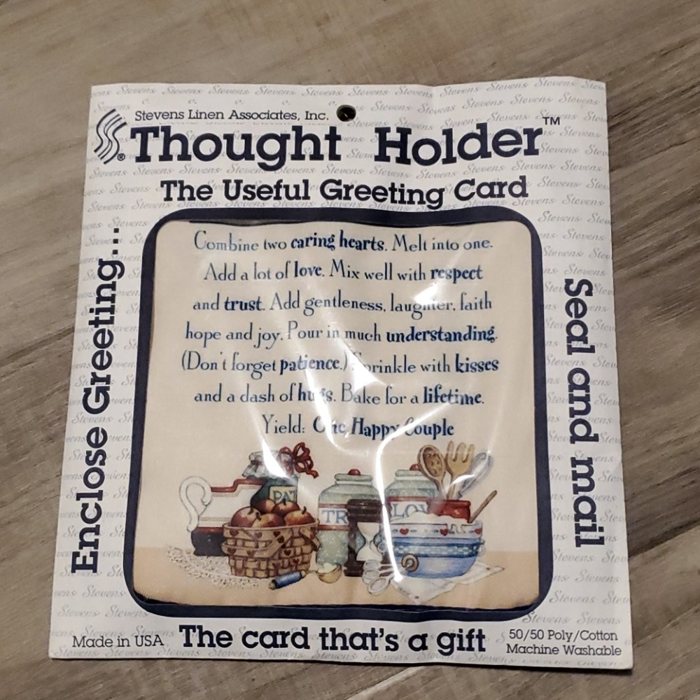 Free with purchase "Thought Holder" Pot holder greeting card free w/purchase
